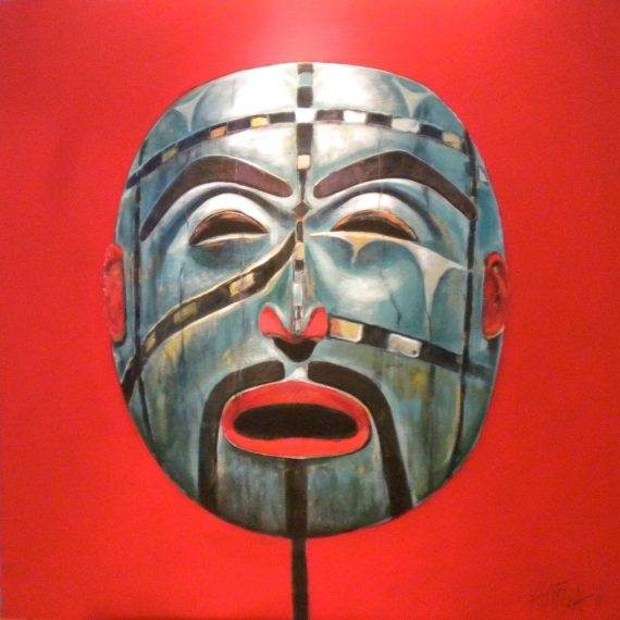 West Coast painting of Native mask by Vancouver artist
