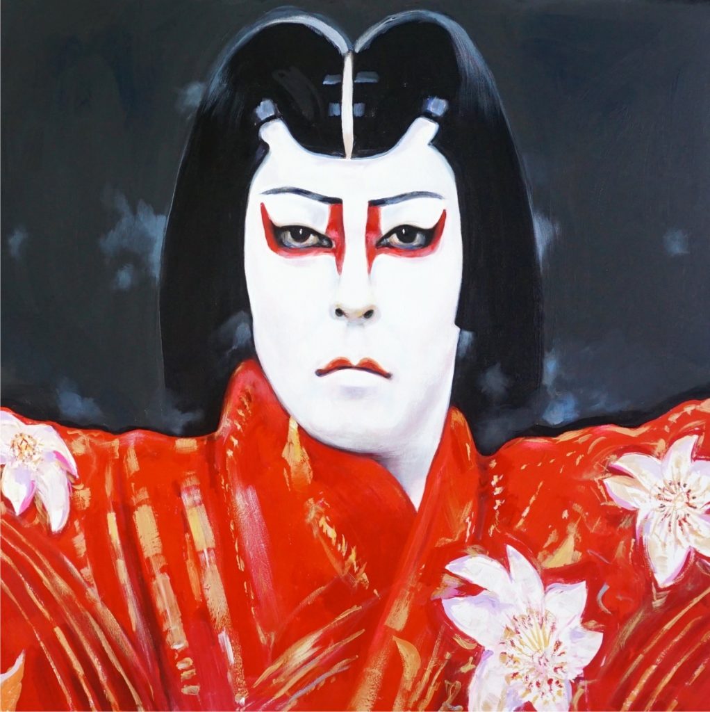 Kabuki entertainer painting by Paul Ygartua